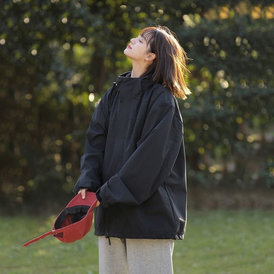 2025 New Style Hooded Windbreaker Coat