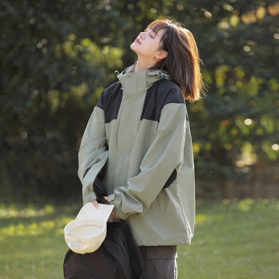 2025 New Style Hooded Windbreaker Coat