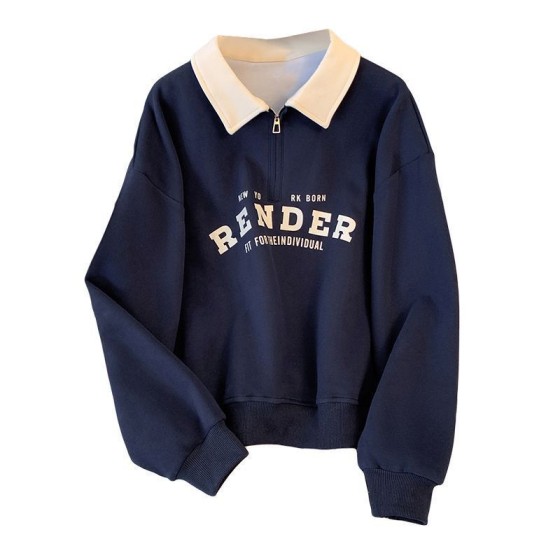 Women's POLO Collar Sweatshirt