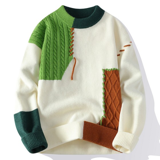 Men's pure cotton knitted sweater
