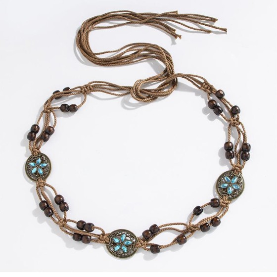 Bohemian vintage hand-woven necklace
