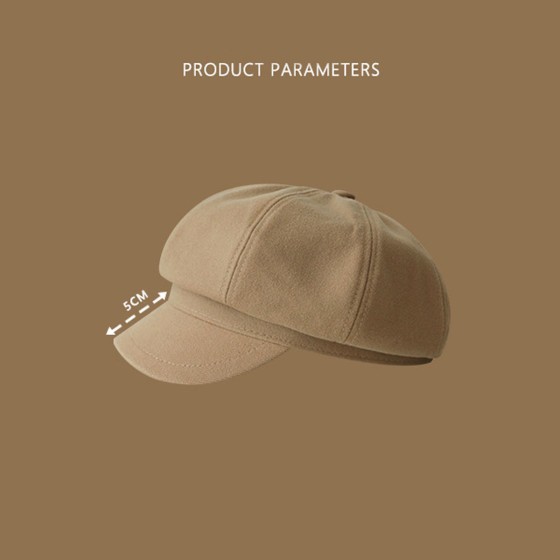 Autumn and winter beret octagonal hat