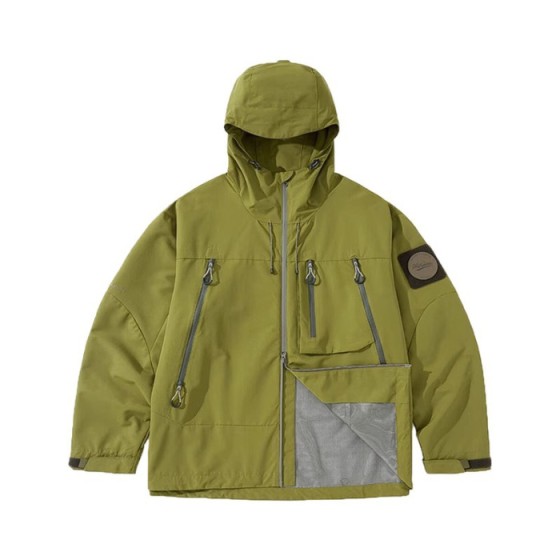 Vintage American-style hooded windbreaker jacket for women, 2023 new functional outdoor trendy jacket top