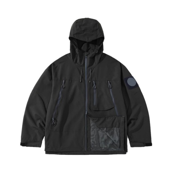 Vintage American-style hooded windbreaker jacket for women, 2023 new functional outdoor trendy jacket top